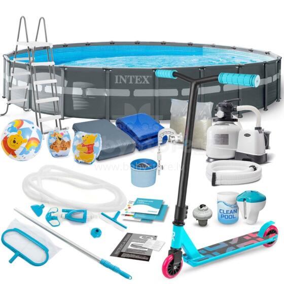 Intex 26340 732 x 132 cm 20-in-1 Frame Pool + Free Scooter