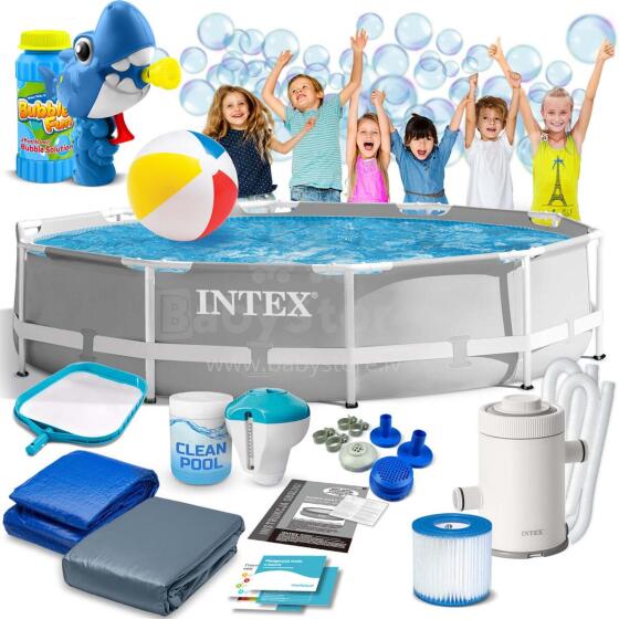 Intex 26702 15-in-1 Frame Pool 305 x 76 cm + Bubble Machine FREE