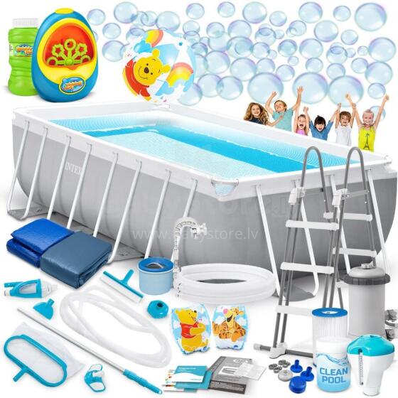 Intex 26792 21-in-1 Frame Pool 488 x 244 x 107 cm + Bubble Machine FREE