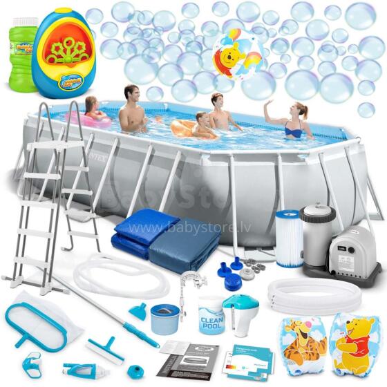 Intex 26796 21-in-1 Frame Pool 503 x 274 x 122 cm + Bubble Machine FREE