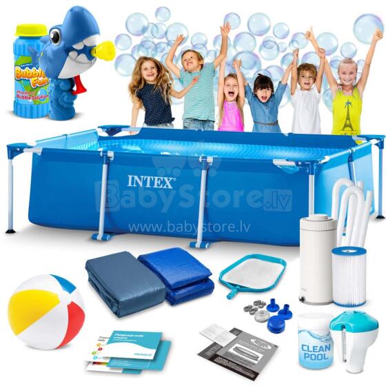 Frame Pool 300 x 200 x 75 cm 15in1 INTEX 28272 + Bubble Machine FREE