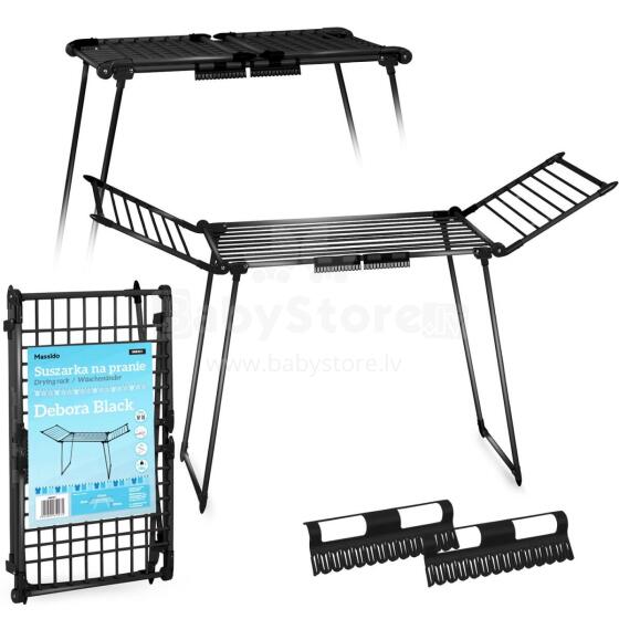 Debora Black Folding Standing Clothes Dryer 19 m