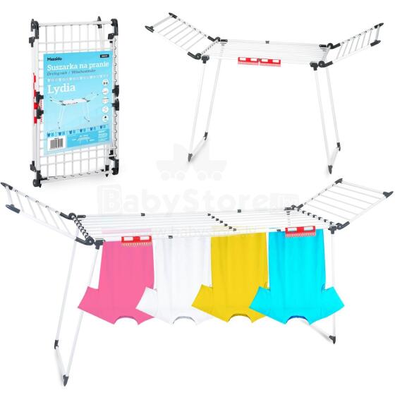 Lydia 27 m White Folding Standing Clothes Dryer
