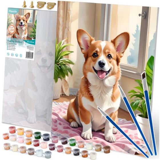 Painting by Numbers Image 40x50 cm Massido Corgi Dog