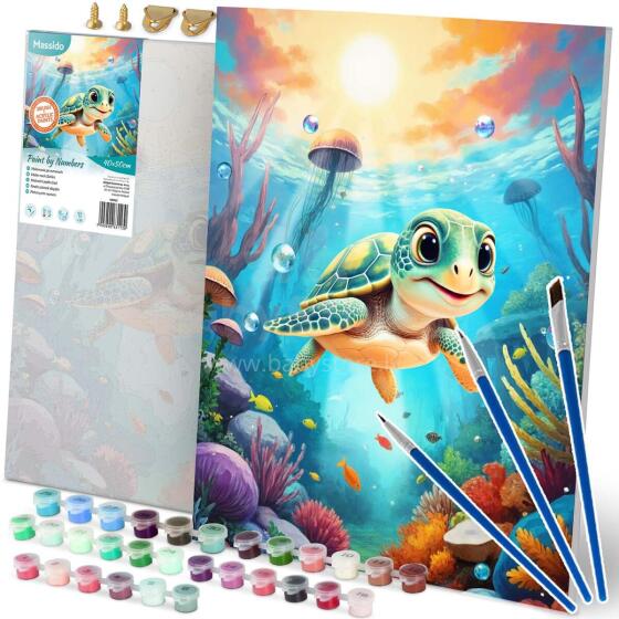 Painting by Numbers Image 40x50 cm Massido Turtle