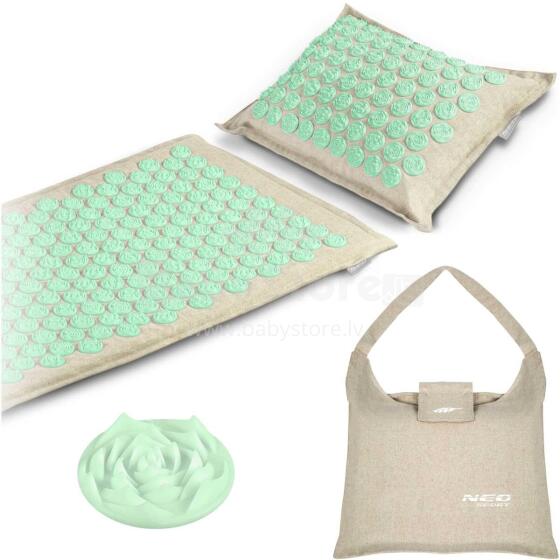 Neo-Sport 190201 Gray-Mint Spiked Acupressure Mat