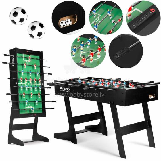 Neosport Foosball Table 121 x 61 x 80 cm NS-803 black