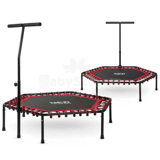 Fitness Trampoline with Handle 127 cm Neo-Sport - Hexagonal Red