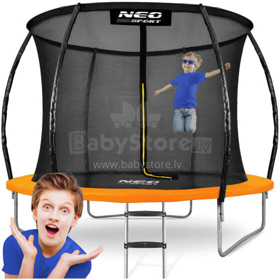Shaped Garden Trampoline 10ft/312cm with Internal Net Neo-Sport