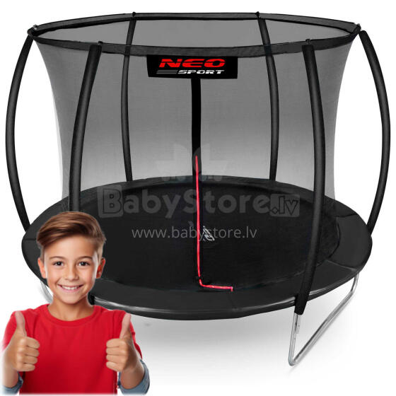 Shaped Garden Trampoline 10ft/312cm with Internal Net Neo-Sport
