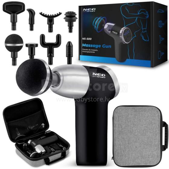 Body massage gun 8 attachments NS-500 Neo-sport black