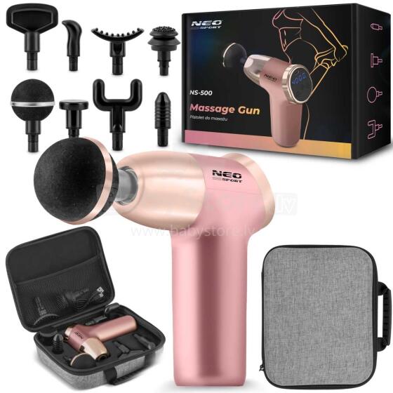 Body massage gun 8 attachments NS-500 Neo-sport pink
