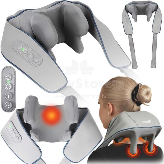 Shiatsu Back, Neck, and Shoulder Massager with 3 Modes, Heating, Wireless Neo-Sport NS-505