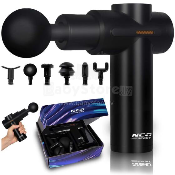 Body massage gun massager 6 attachments NS-504 Neo-sport black