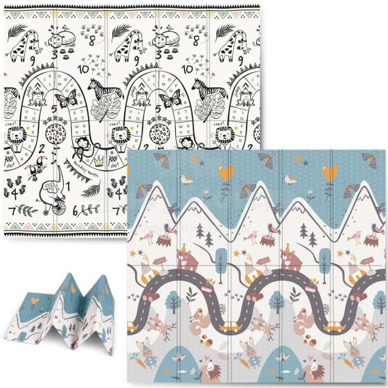Educational folding mat 200 x 180 x 1 cm Nukido NK-340