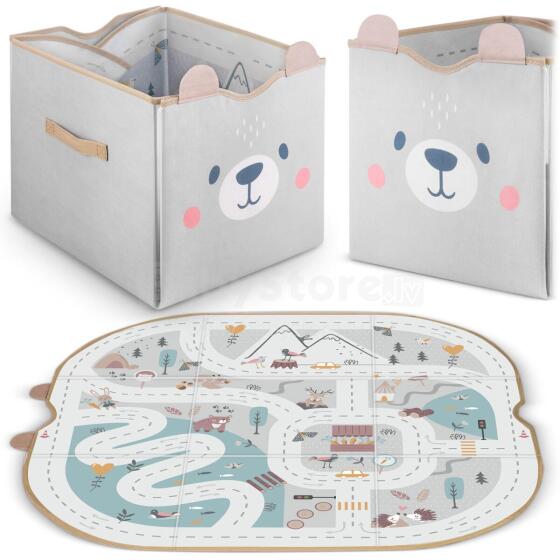 Toy container and mat NK-408 Nukido - gray