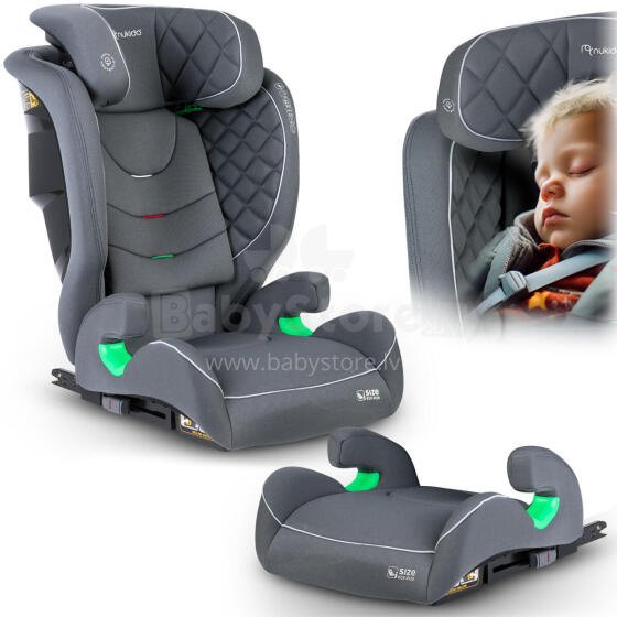 Nukido Louis automašīnas sēdeklis pelēks 15-36 kg ISOFIX