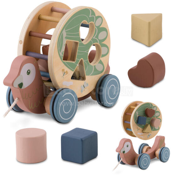 Wooden Pull Toy Parrot NK-854 Nukido
