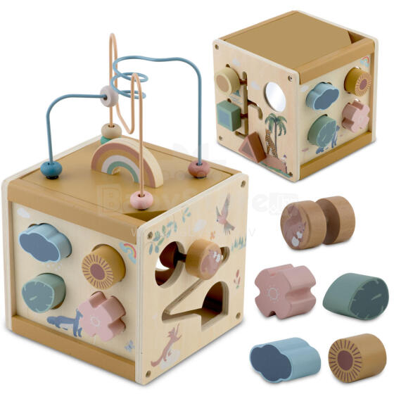 Wooden sensory toy cube NK-861 Nukido