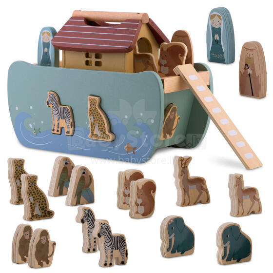 Noah's Wooden Ark with Animals NK-862 Nukido