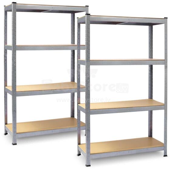 Metal storage shelf set of 2 pcs 150 x 75 x 30 cm Plonos PL-700