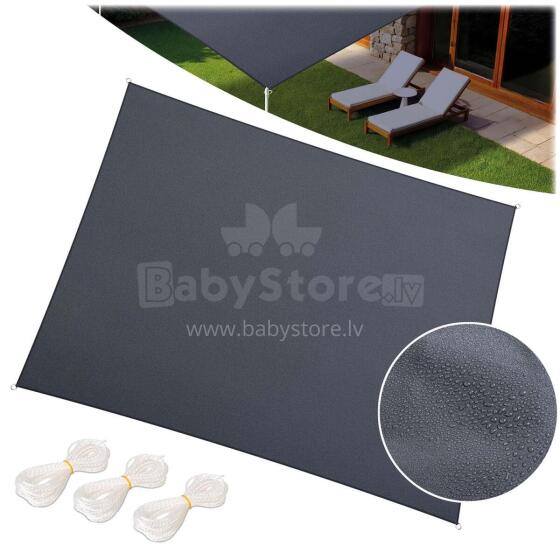 Rectangular sun sail 3x4m Plonos PL-885 gray