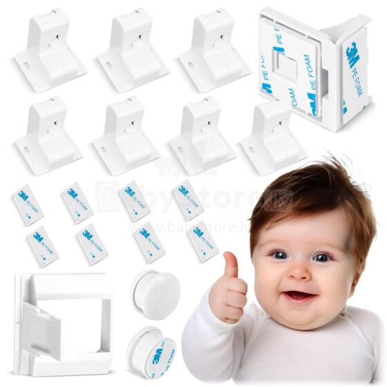 Magnetic cabinet locks Ricokids 798010 8 pcs