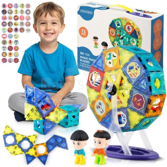 Магнитные блоки с каруселью RK-769 Ricokids