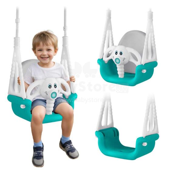 Elephant Bucket Swing 3in1 Ricokids Turquoise