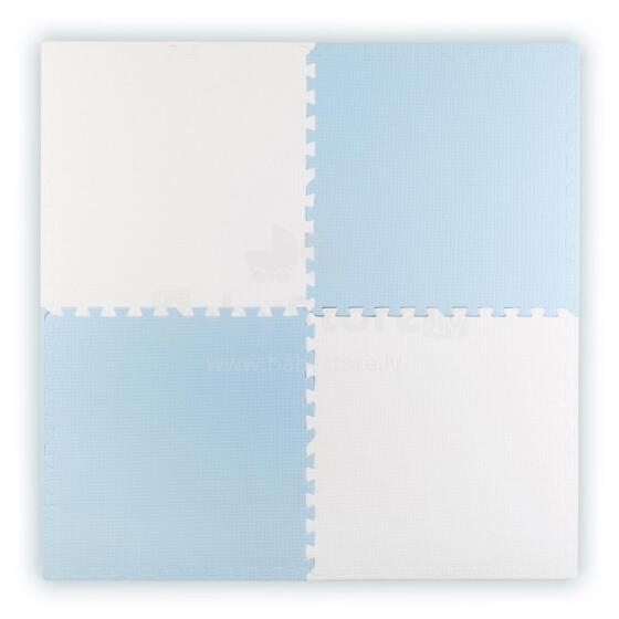 Large foam puzzle mat Ricokids 60x60 cm 4 pcs blue and white