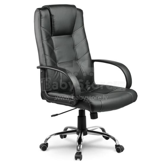 Sofotel EG-221 Melna Ādas Biroja Krēsls