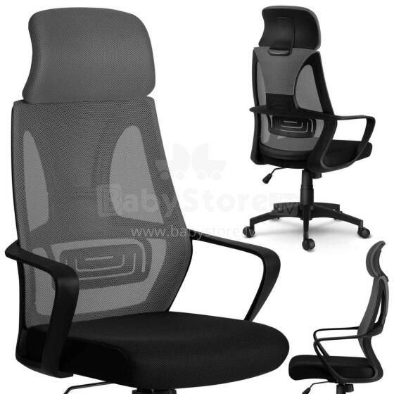 Office chair with micro mesh Prague - gray