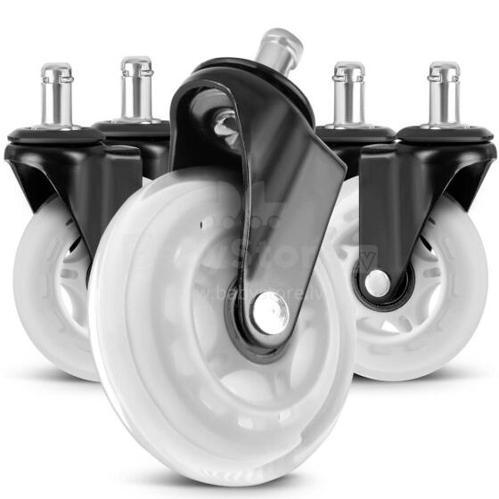 Transparent Rubber Wheels for Sofotel Chairs 5 pcs