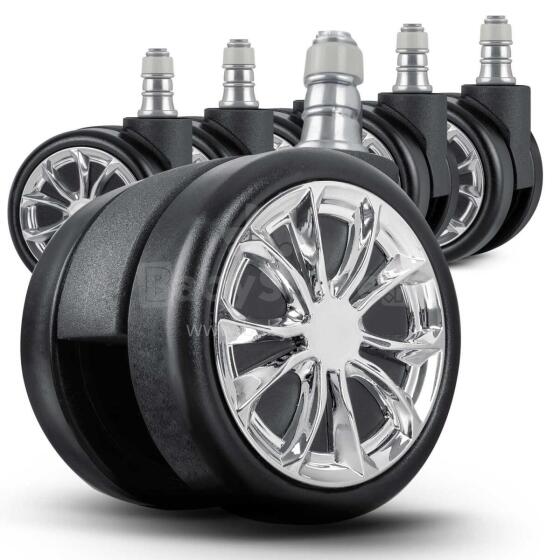 Rubber wheels for Sofotel chairs black 5 pcs