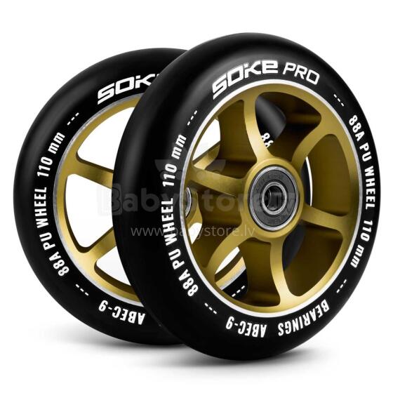 Scooter Wheels 110 mm Gold 2 pcs
