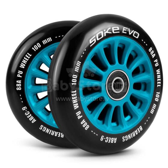 Scooter Wheels 100 mm Blue 2 pcs