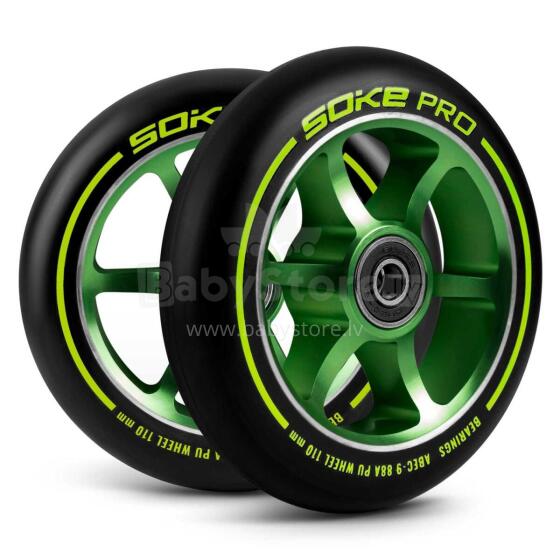 Scooter Wheels 110 mm Green 2 pcs
