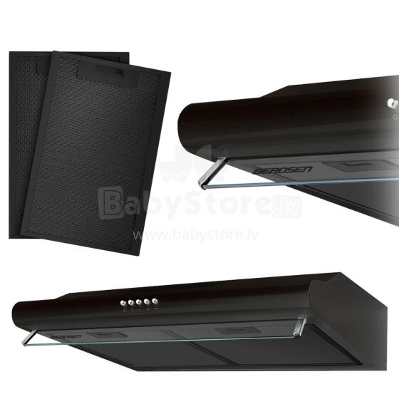 Under-cabinet kitchen hood - extractor 60 cm Berdsen BE-10-A black