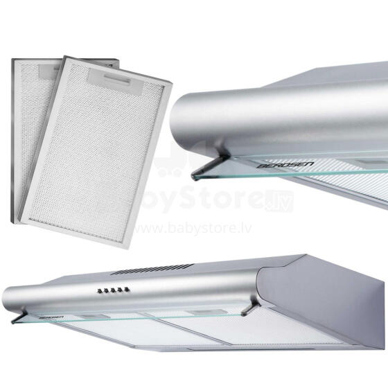 Under-cabinet kitchen hood - extractor 60 cm Berdsen BE-10-A INOX