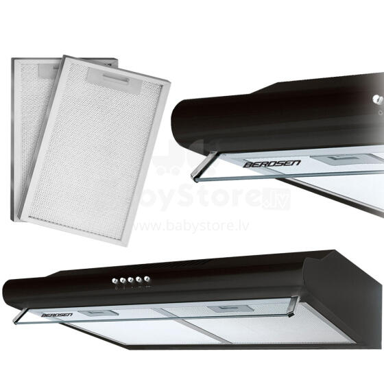 Under-cabinet kitchen hood - extractor 60 cm Berdsen BE-10-A black