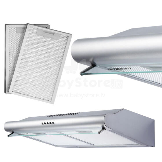 Under-cabinet kitchen hood - extractor 50 cm Berdsen BE-10-A INOX