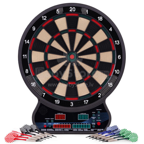 Elektroniskā dart spēles mērķa dēlis ar LCD 42 cm 27 spēles komplekts 12 bultām
