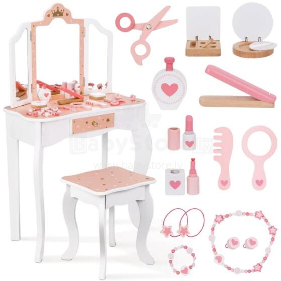 WOOPIE GREEN Wooden Vanity with Mirror and Accessories