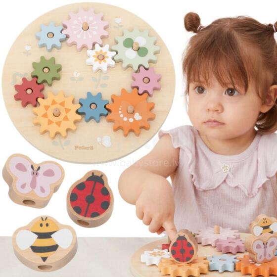 Деревянные цветные шестеренки VIGA PolarB Montessori