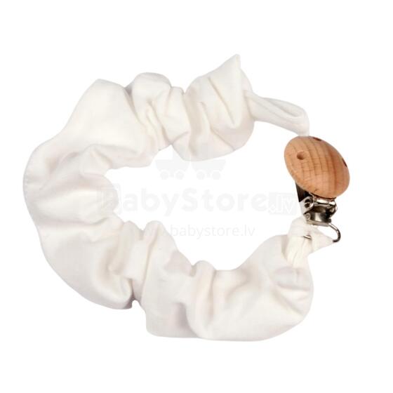 BABY 01757 Pacifier Clip Ecru Cotton