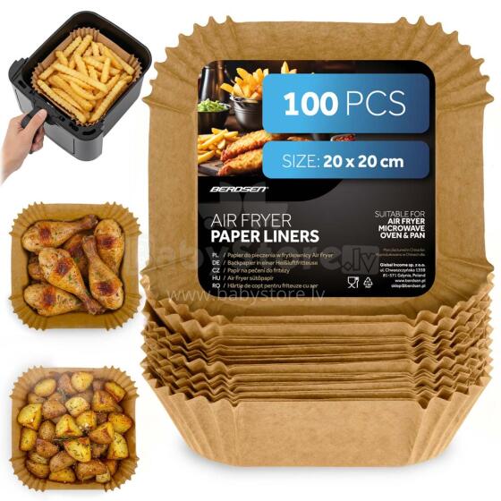 Baking paper fryer inserts 20 cm Berdsen - 100 pcs