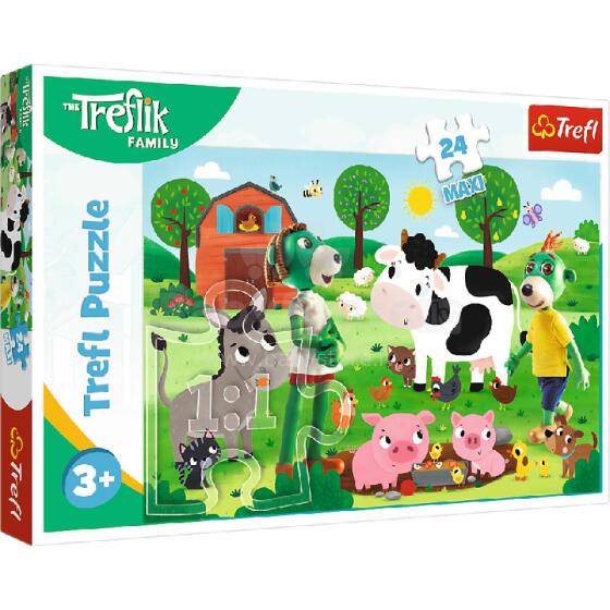 TREFL 14360 Puzzle 24 MAXI Treflik Family / Winter Time with Trefliks
