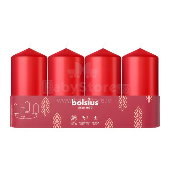 Sveces cilindrs 4 gab. &Oslash;100x48mm sarkanas 