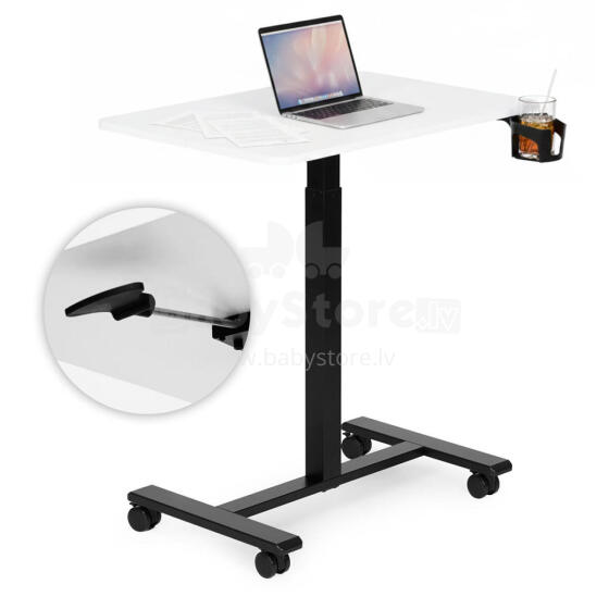 Mobile Adjustable Desk 70x48 cm Laptop Table Height Adjustment 71.5–112 cm ModernHome
