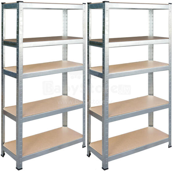 Metal Storage Rack Set of 2 180 x 90 x 40 cm Humberg HR-812